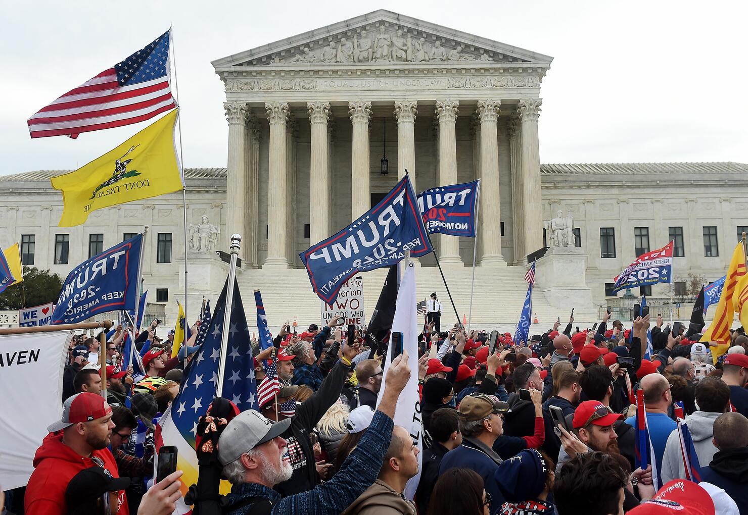 Protesters Gather After Supreme Court Rejects Bid To Overturn Election
