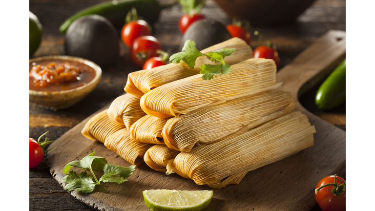 Homemade Corn and Chicken Tamales