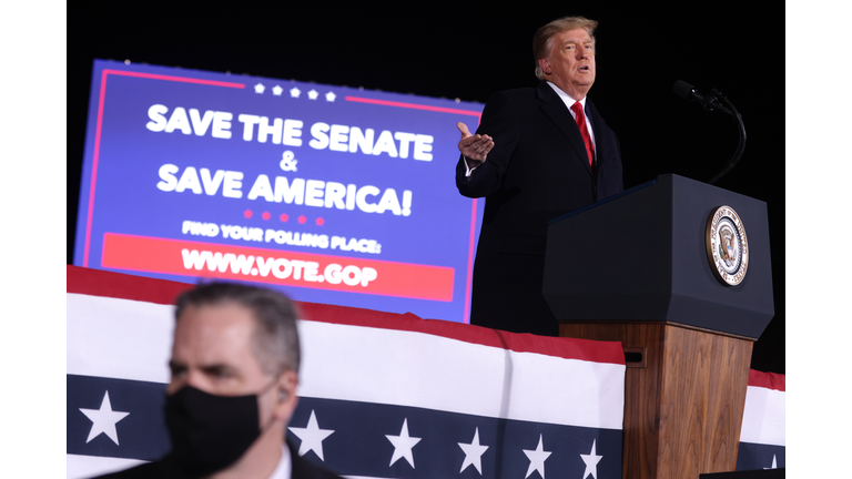 President Trump Holds Campaign Rally For GOP Senate Candidates  Ahead Of Runoff Election