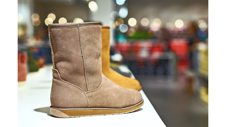 Ugg style boots in a luxury store
