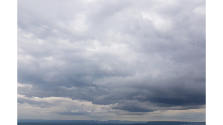 Dark sky with storm clouds