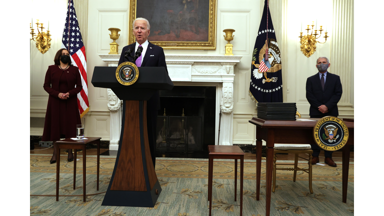 President Joe Biden Discusses His Administration's Covid Response Plan And Signs Executive Orders