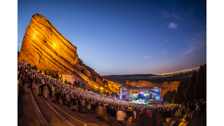 Crowd at Red Rocks Amphitheatre in Morrison, Co