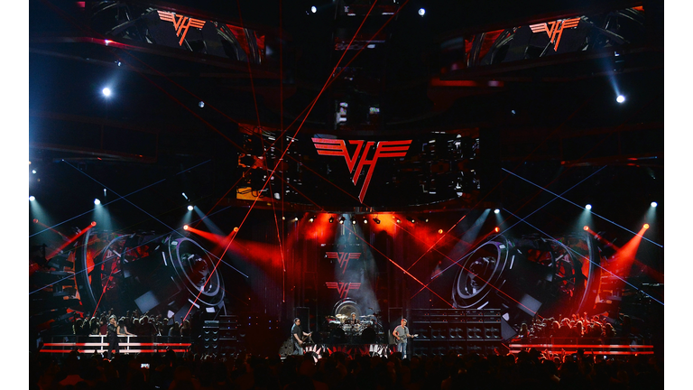 Van Halen performing live.