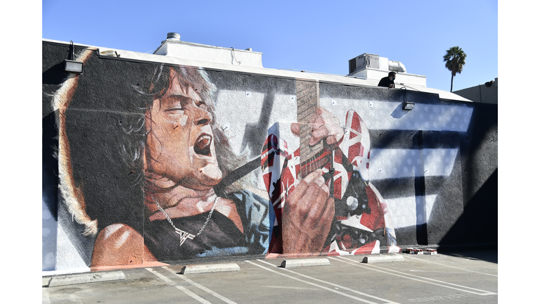 Unveiling Of Eddie Van Halen Mural "Long Live The King" By Artist Robert Vargas