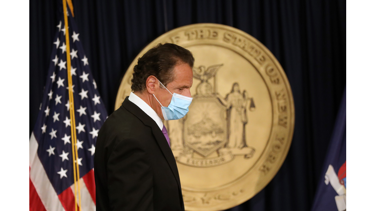 New York Governor Cuomo Holds A Press Briefing In NYC