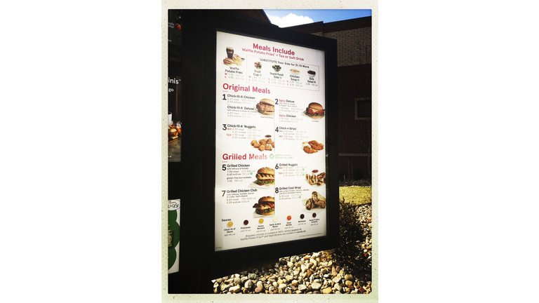 Chick Fil A Menu Board