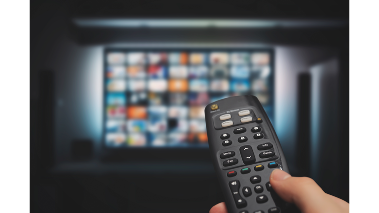 VOD service on television. TV streaming concept