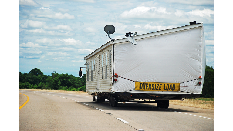 House Trailer on Interstate Highway