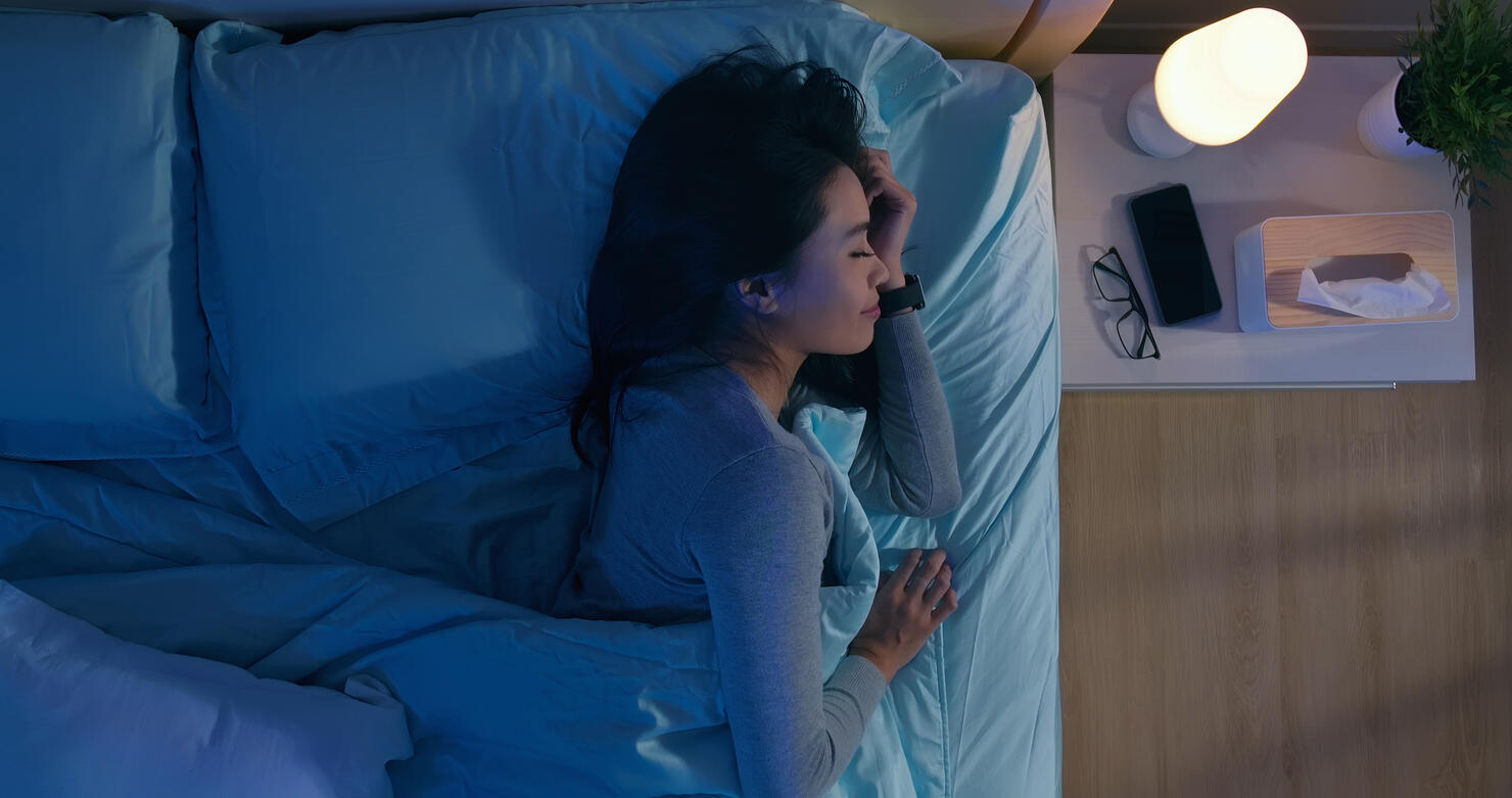 asian woman sleep well