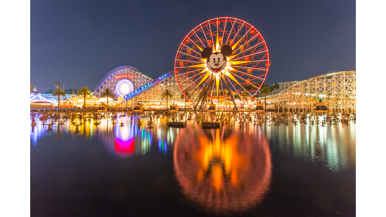 Disneyland 60th aniversary at Cars Land night time