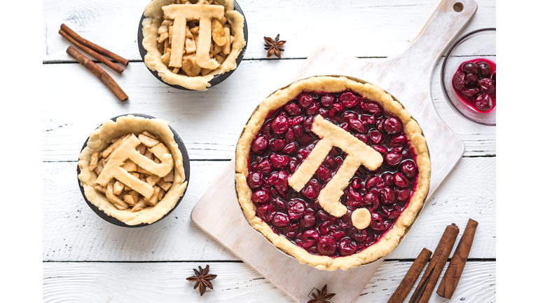Pi Day Cherry and Apple Pies