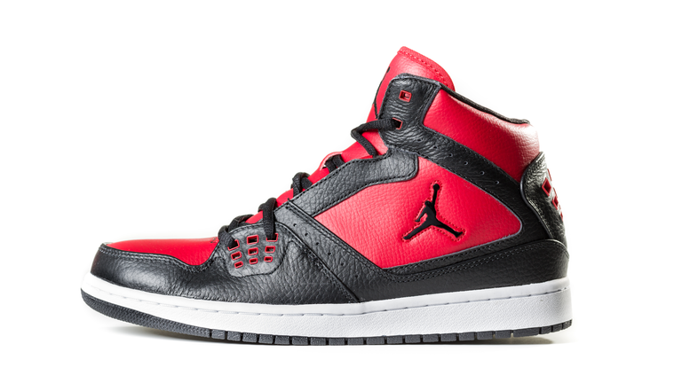 Black and Red Air Jordan Sneaker