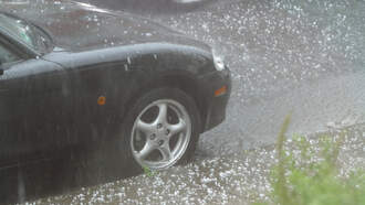  Car Is Hammered By Hail