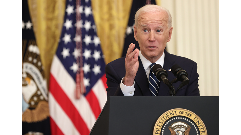 Joe Biden Holds First Press Conference As President