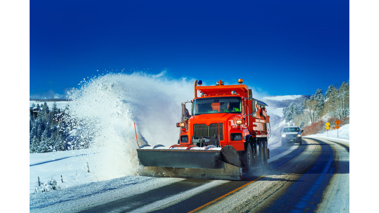 Snow plow Colorado Highway USA