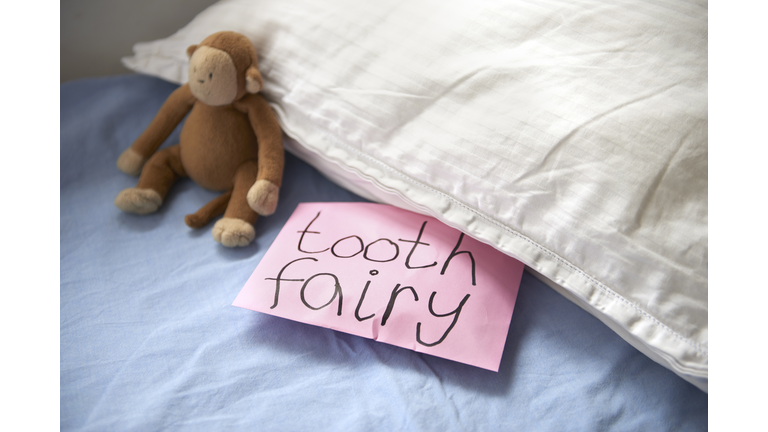 Tooth fairy envelope under pillow