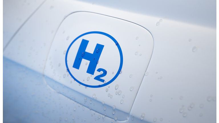 Hydrogen powered car close up