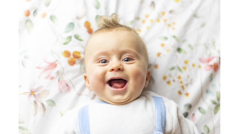 Baby laughing