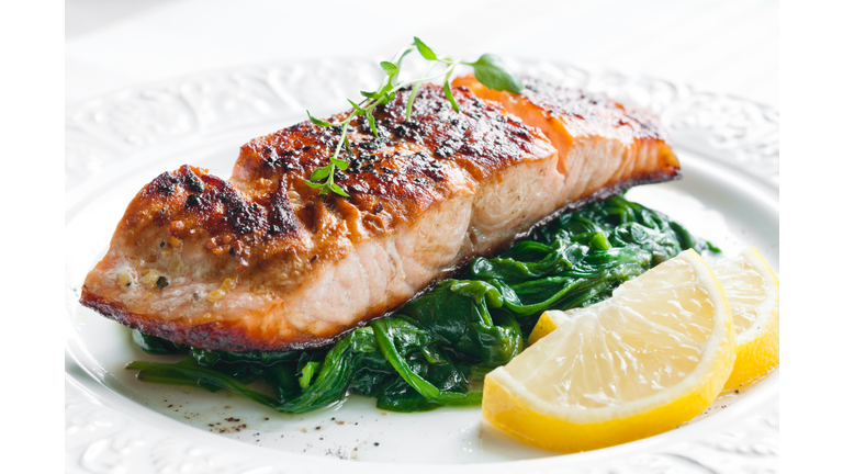 Salmon with Spinach