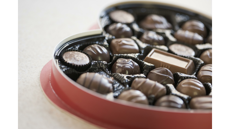 Heart shaped box of chocolates