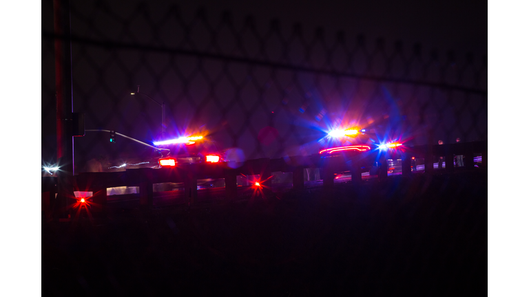 Night Time Police Intervention in a check point for DUI