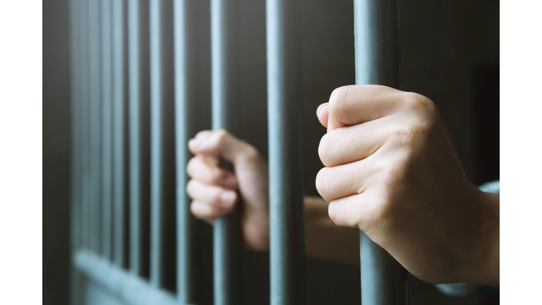 Cropped Hands Of Person Holding Metal In Prison