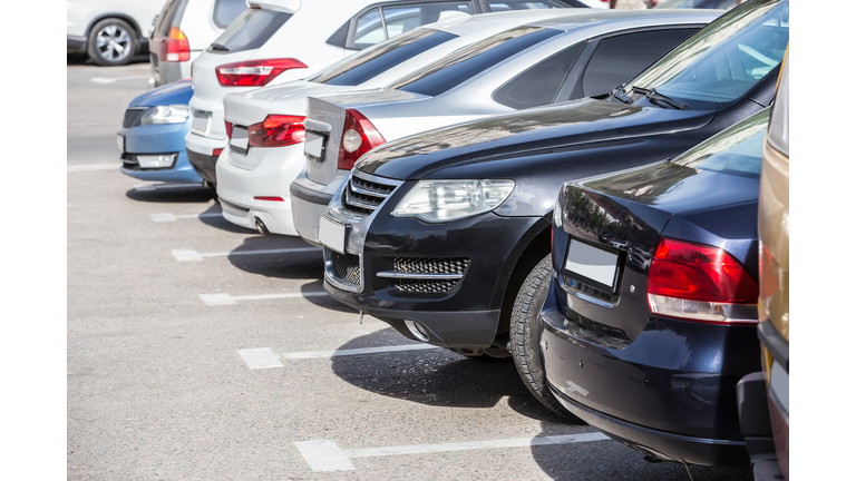 cars in the parking lot