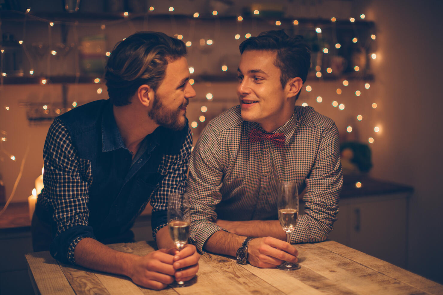 Sharing a moment of romance