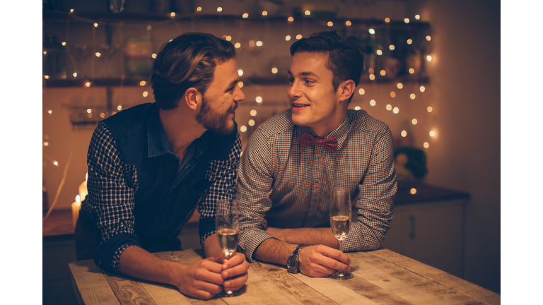 Sharing a moment of romance