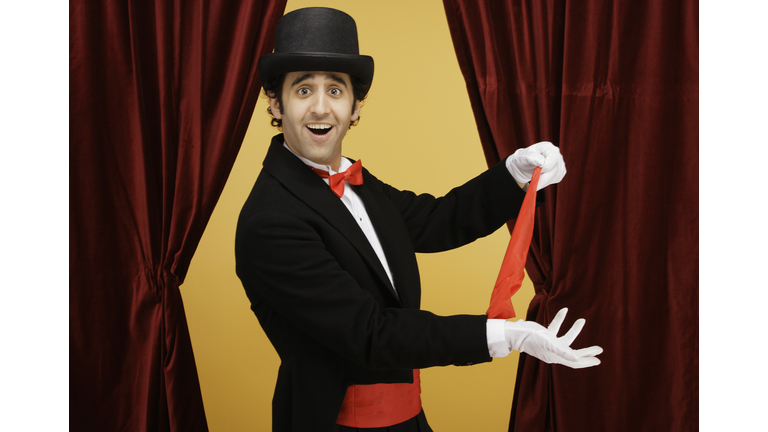 Magician performing magic trick