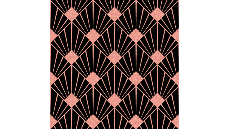 Art Deco Gold Black Seamless Pattern