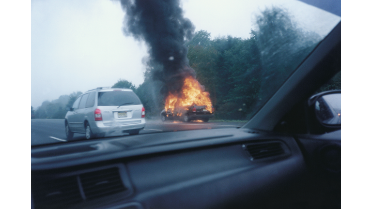 Automobile on Fire