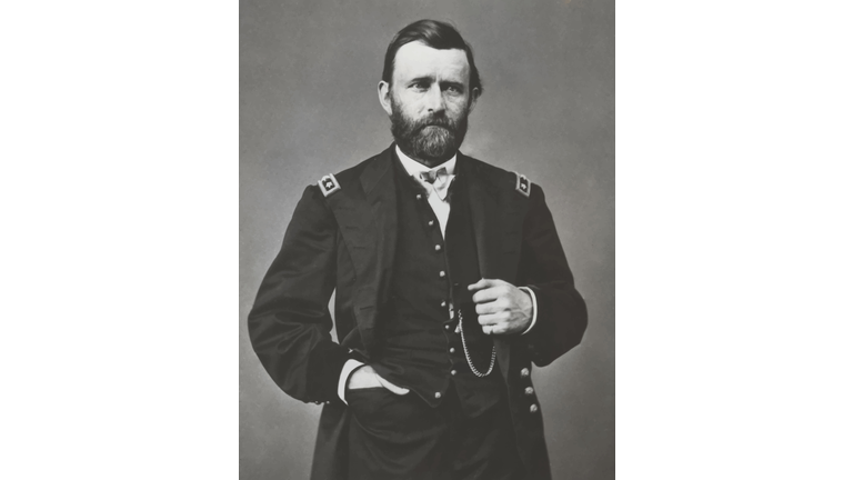 Digitally restored vector portrait of General Ulysses S. Grant.