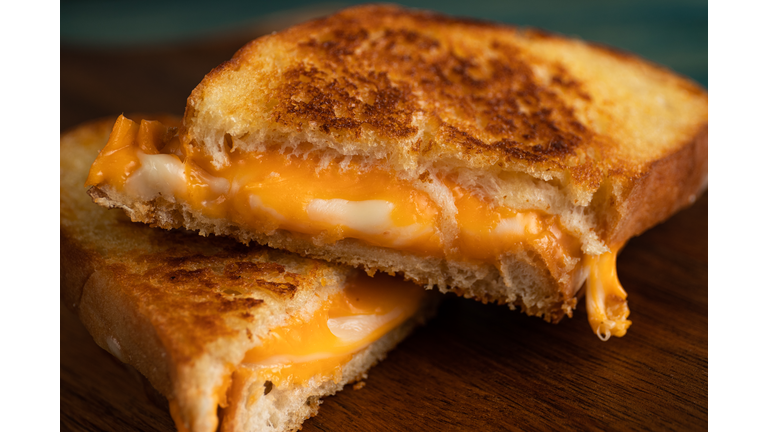 Grilled cheese sandwich close up