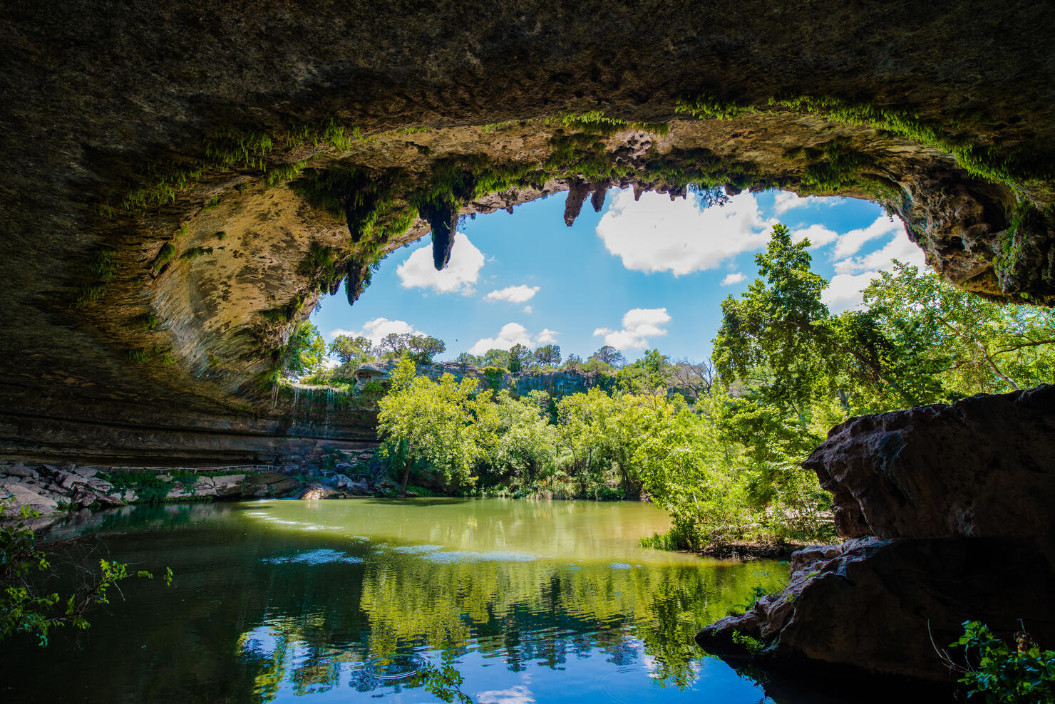 View of Hamilton Pool Reserve, Austin, Texas, USA