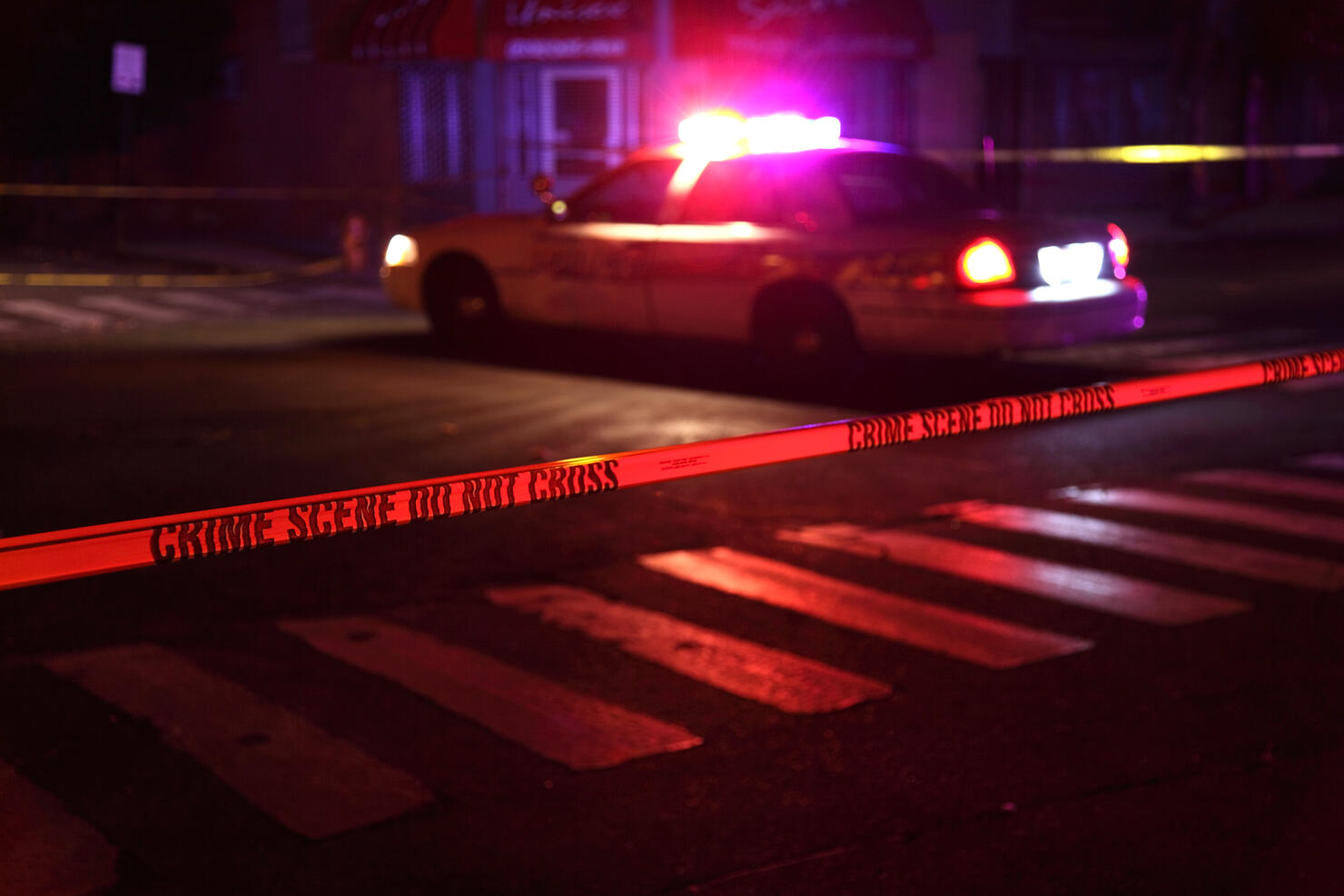 Crime Scene with Police Car