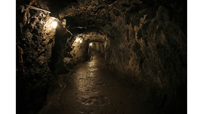 Dark and Wet Sterling Hill Mine Tunnel