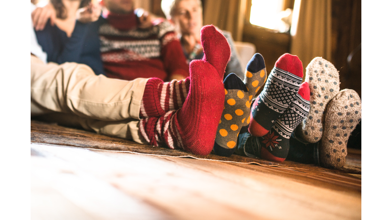 christmas socks at home