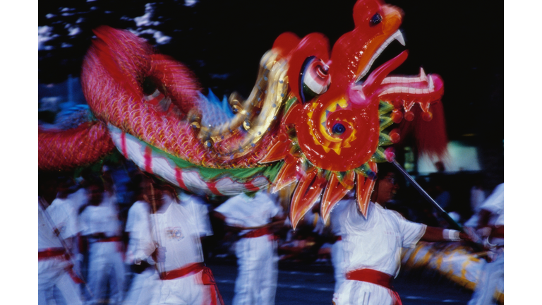 Lion Dance During Chinese New Year