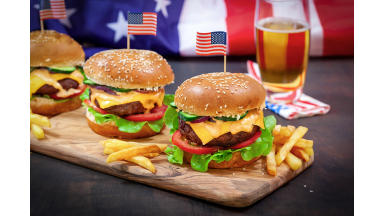 American Burger for 4th of July