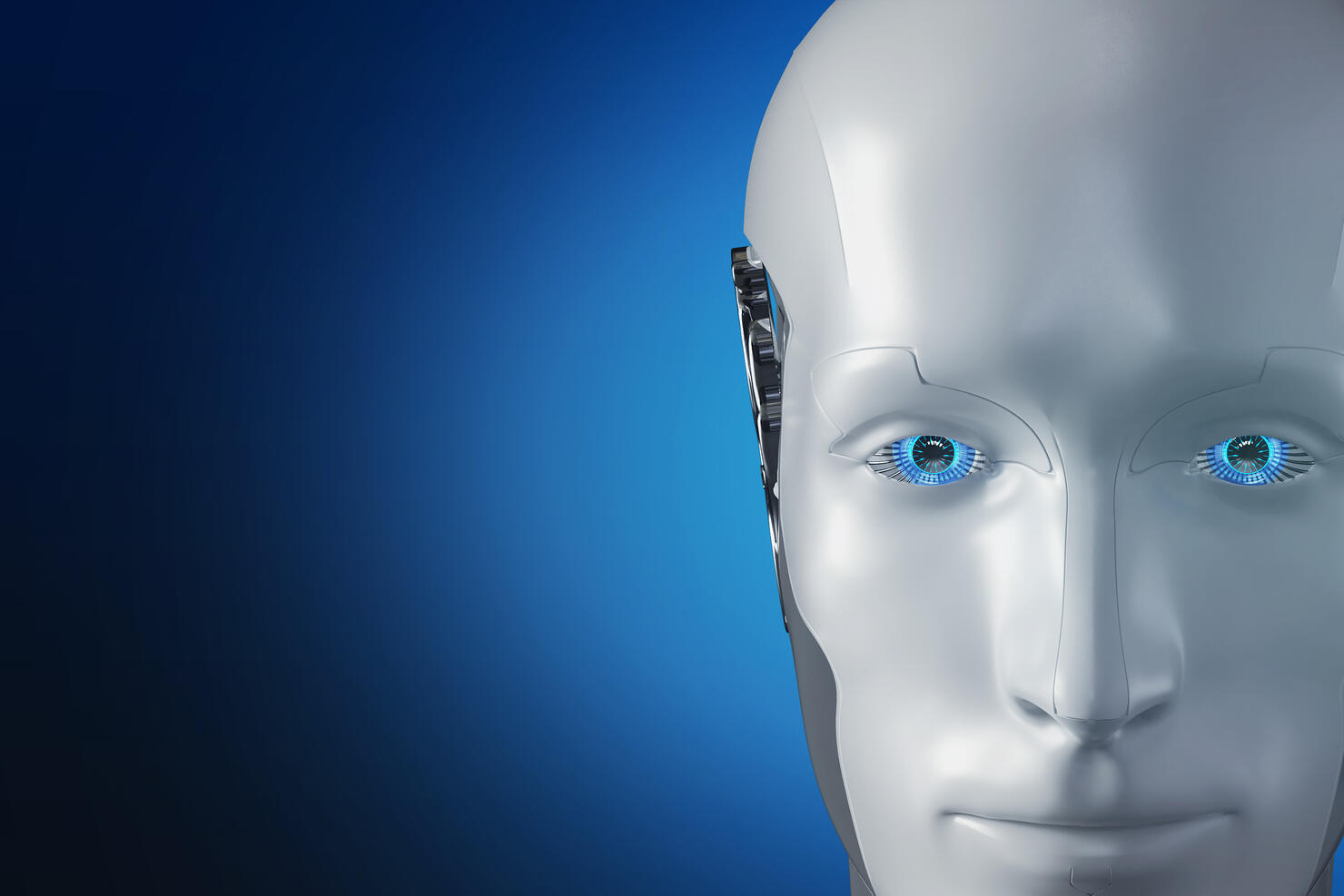 Artificial intelligence robot face