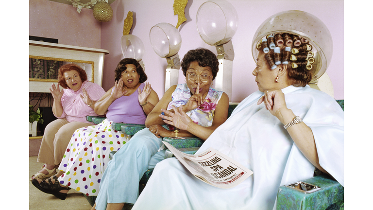 Women Gossiping at Hair Salon