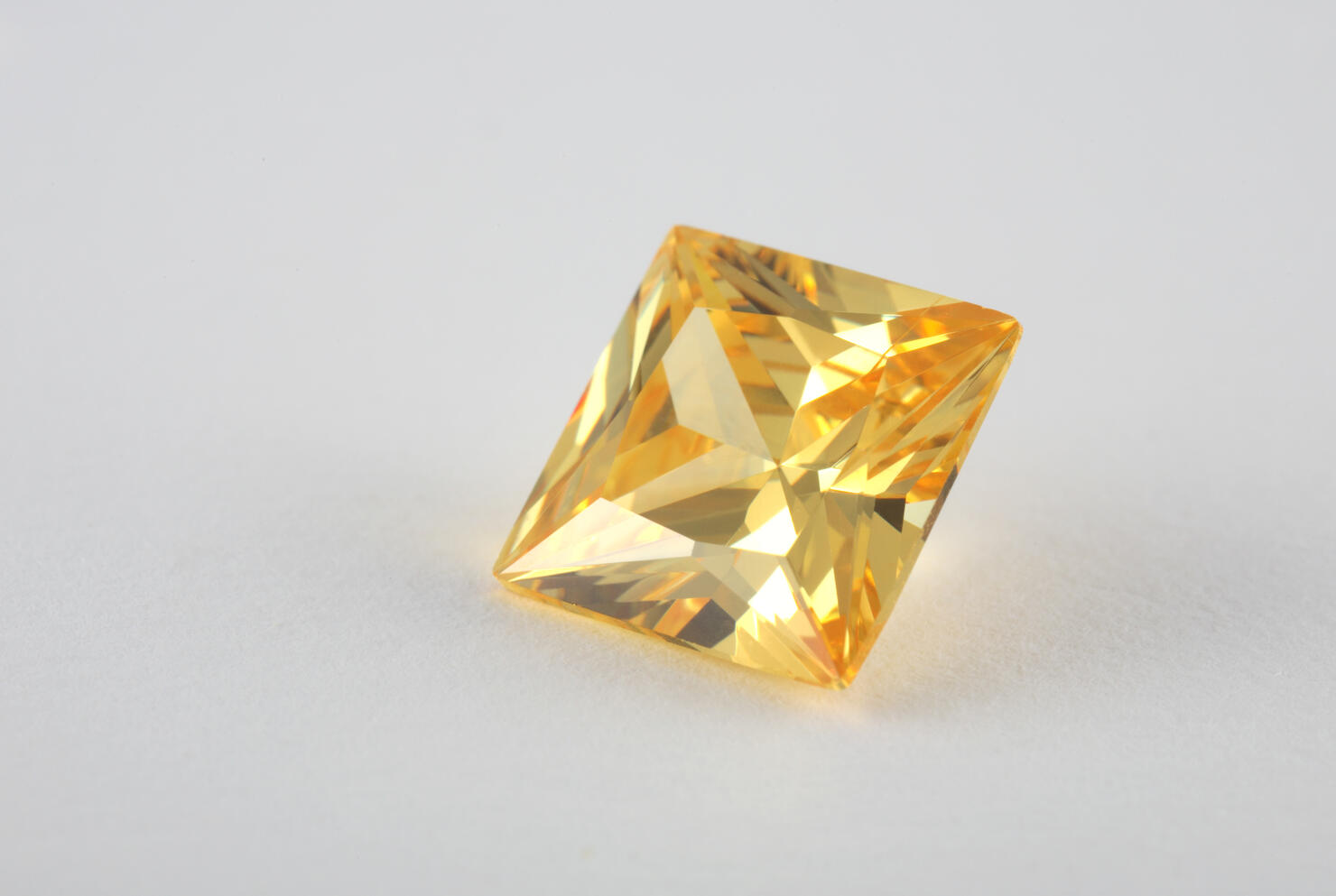 Yellow Princess Cut Diamond