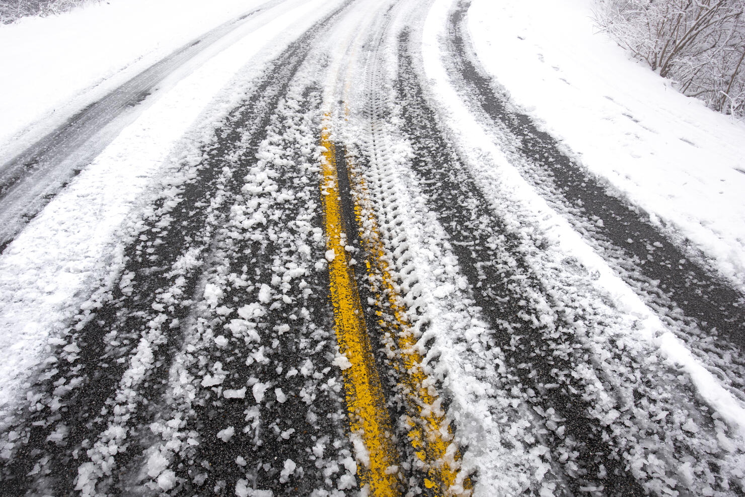 Extreme Weather - Road in Snow