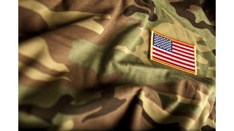 American Flag and Camoflage (Military Series)