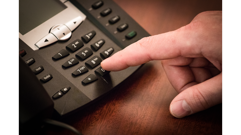 Finger dialing phone call