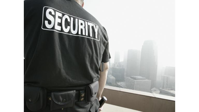Security Guard on Rooftop