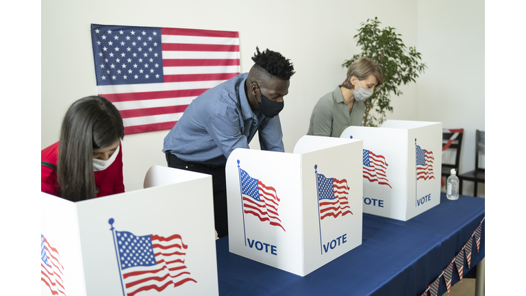 People different ethnicity voting in election