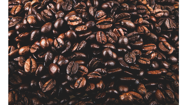 Close-Up Of Coffee Beans Background